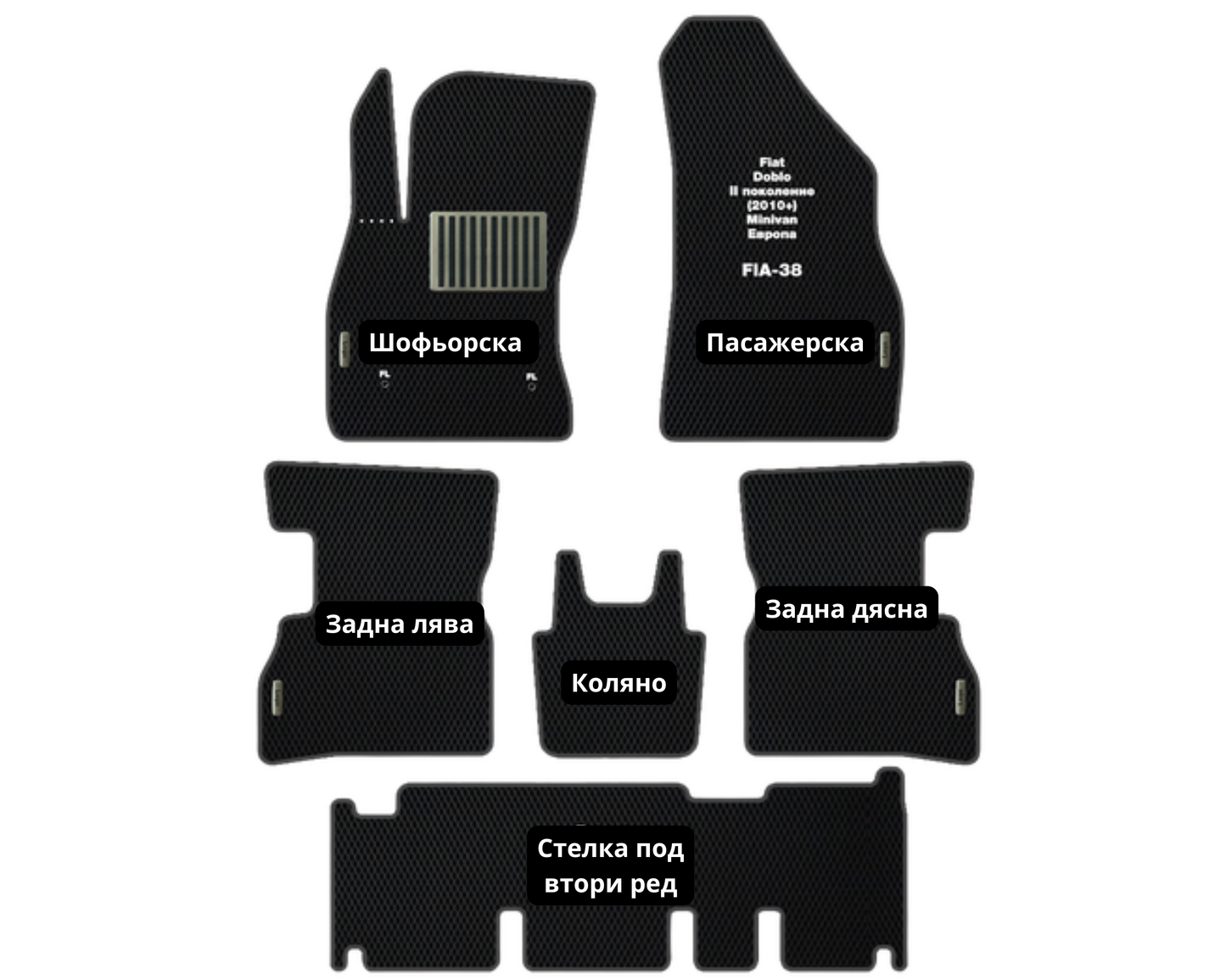 Fiat Doblo (2010-…) FIA-38 EVA floor mat set