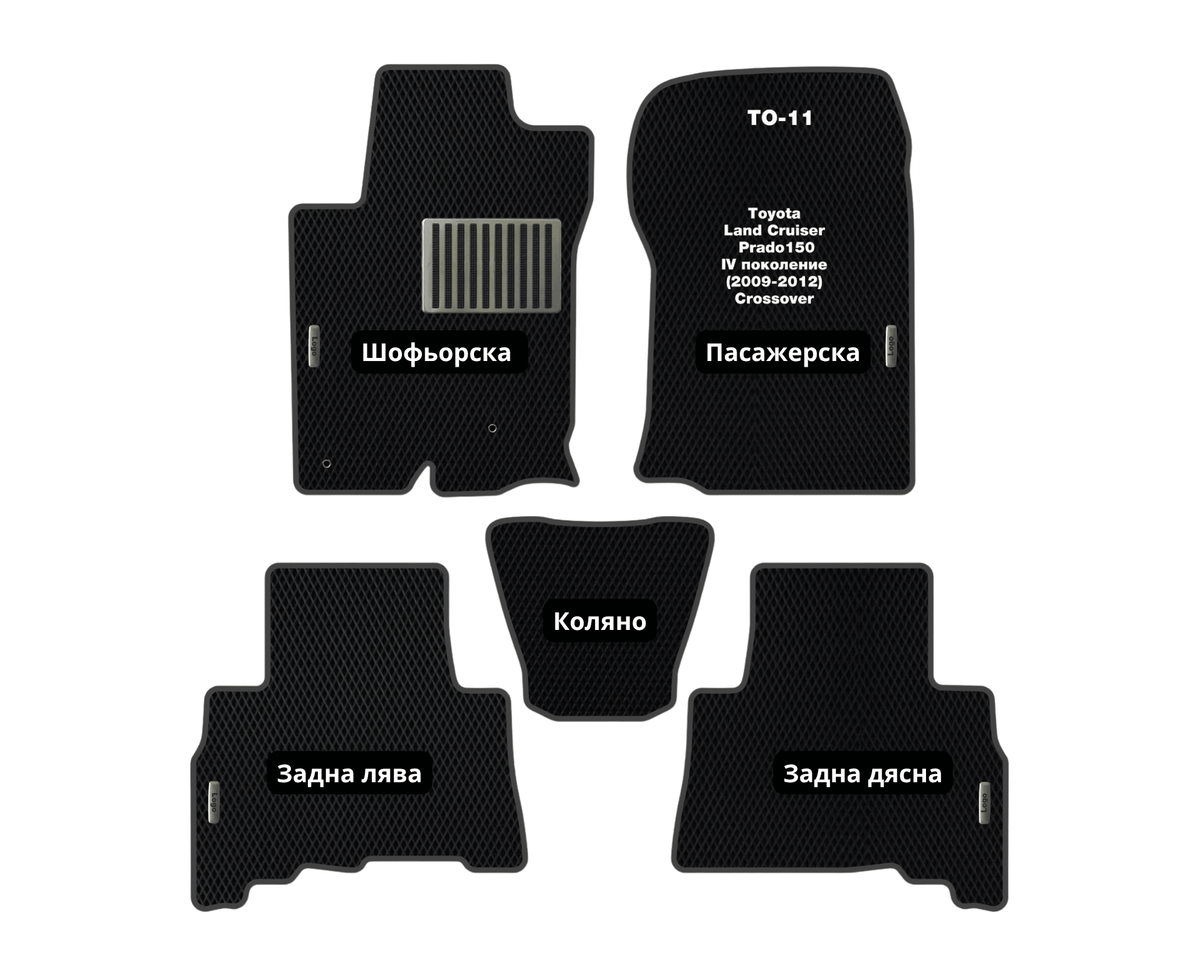 EVA Стелки Toyota Land Cruiser Prado J150 (2009-2012) Кросовер IV поколение (7 местен)