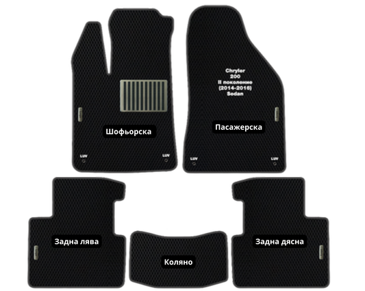 Chrysler 200 (2014-2016) CRYS-11 EVA floor mat set