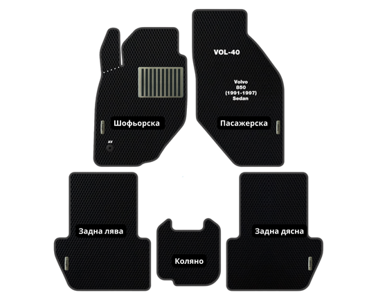 Volvo 850 Sedan (1991-1997) VOL-40 EVA floor mat set