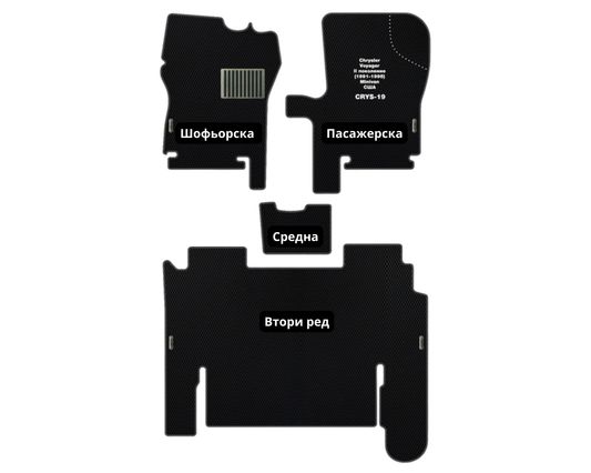 Chrysler Voyager (1991-1995) CRYS-19 EVA floor mat set