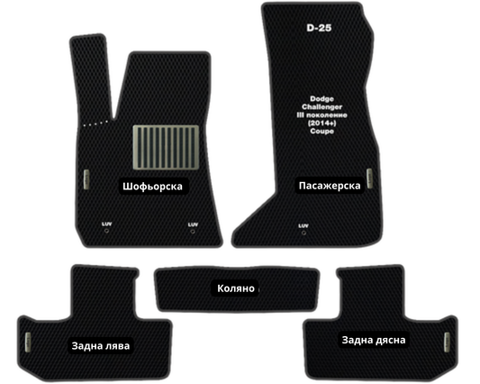 Dodge Challenger (2014-…) D-25 EVA floor mat set