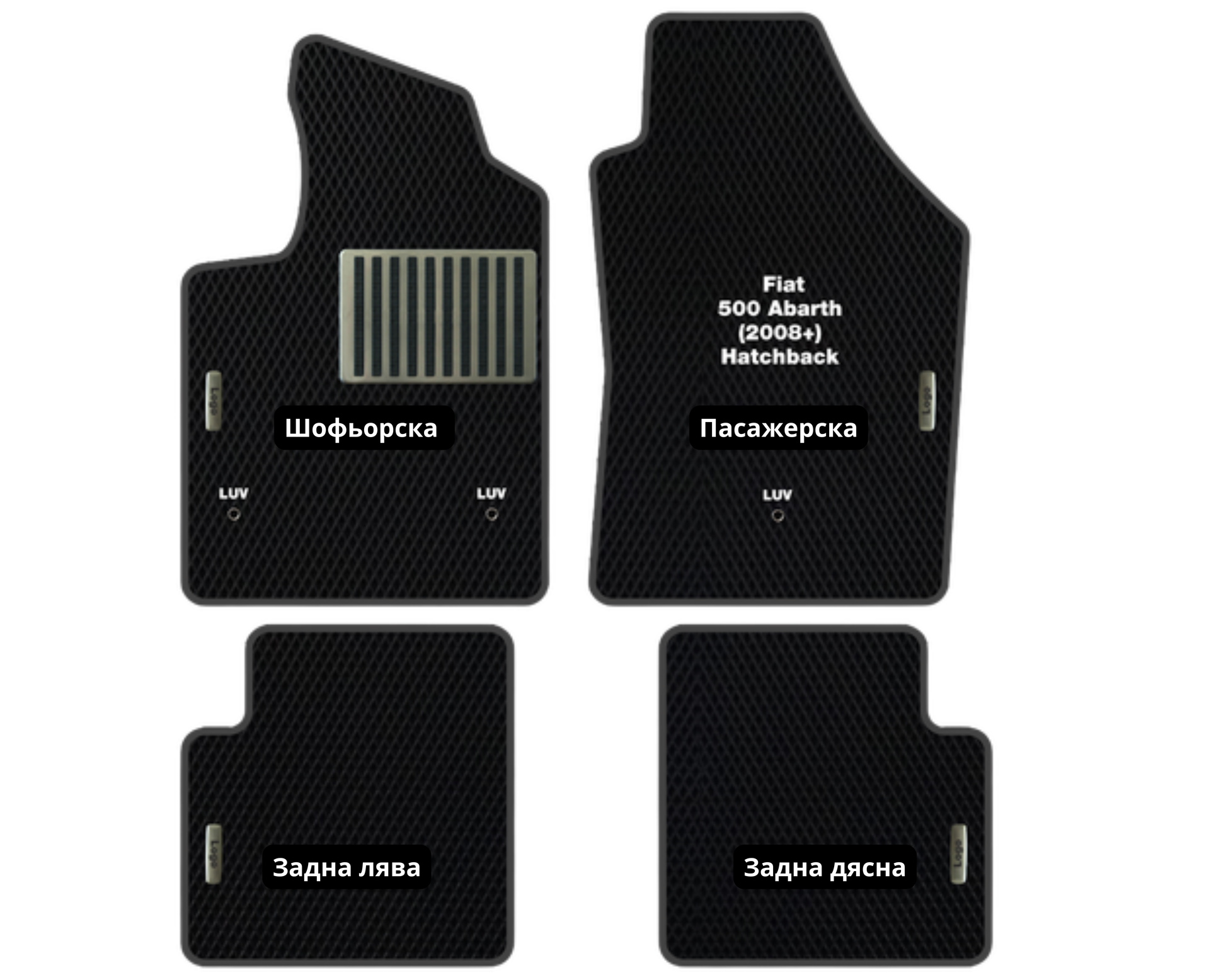 Fiat 500 Abarth (2008-…) FIA-33 EVA floor mat set