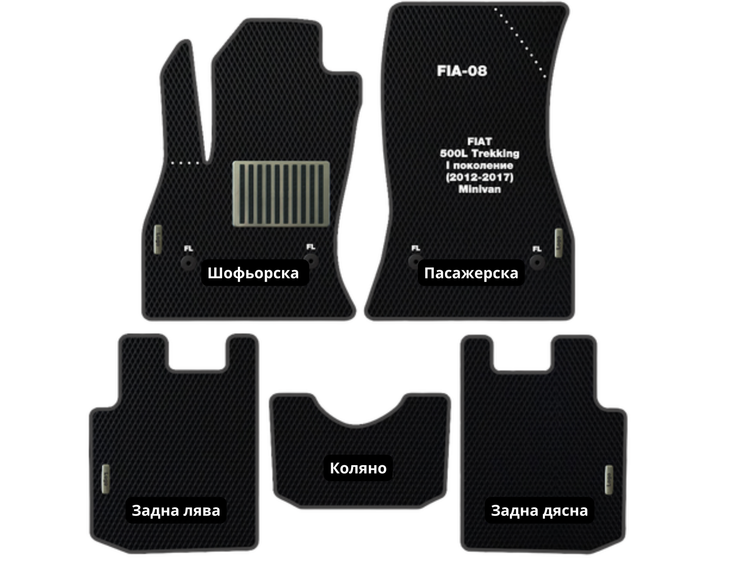 Fiat 500L Trekking (2012-2017) FIA-08 EVA floor mat set
