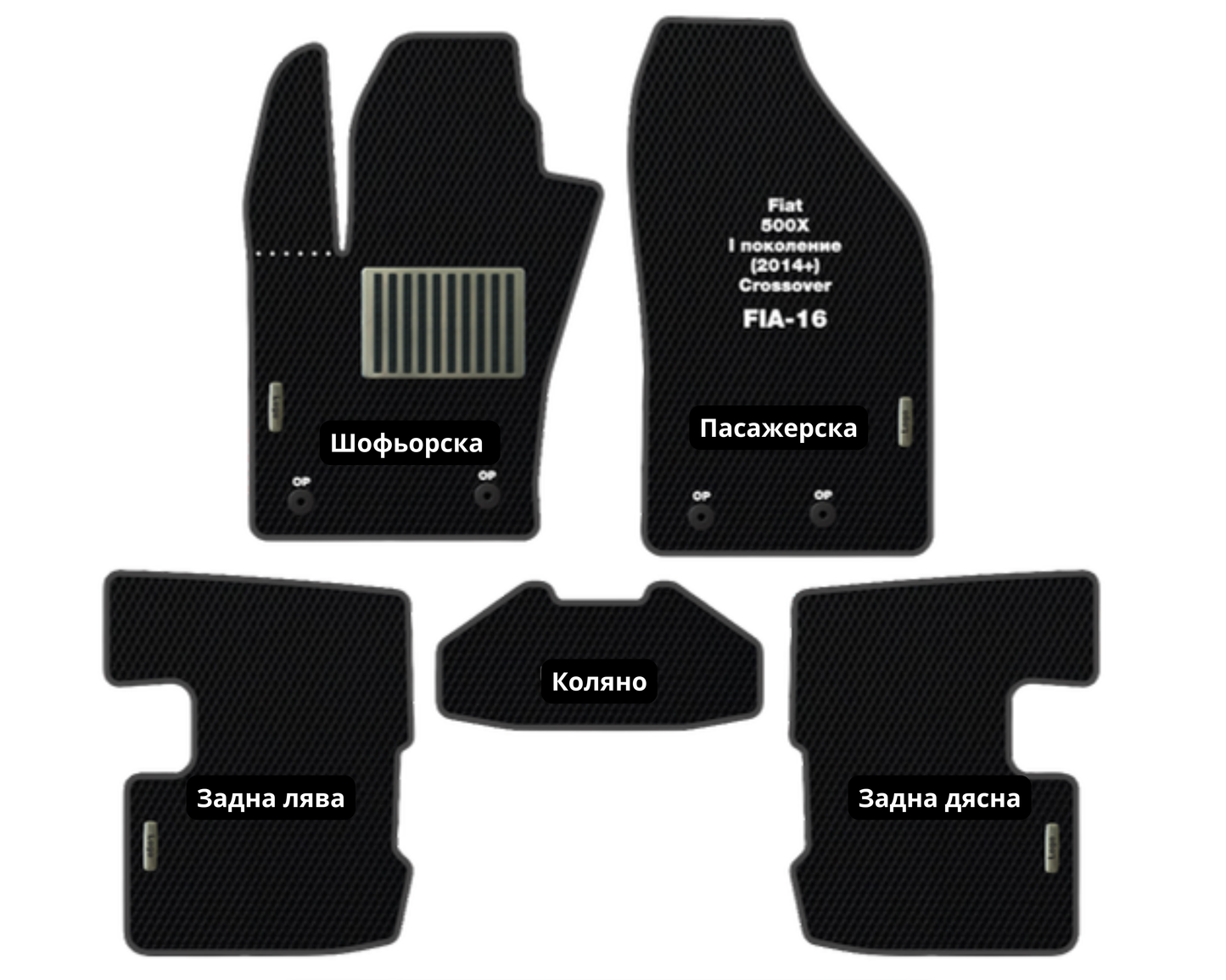 Fiat 500X (2014-…) FIA-16 EVA floor mat set