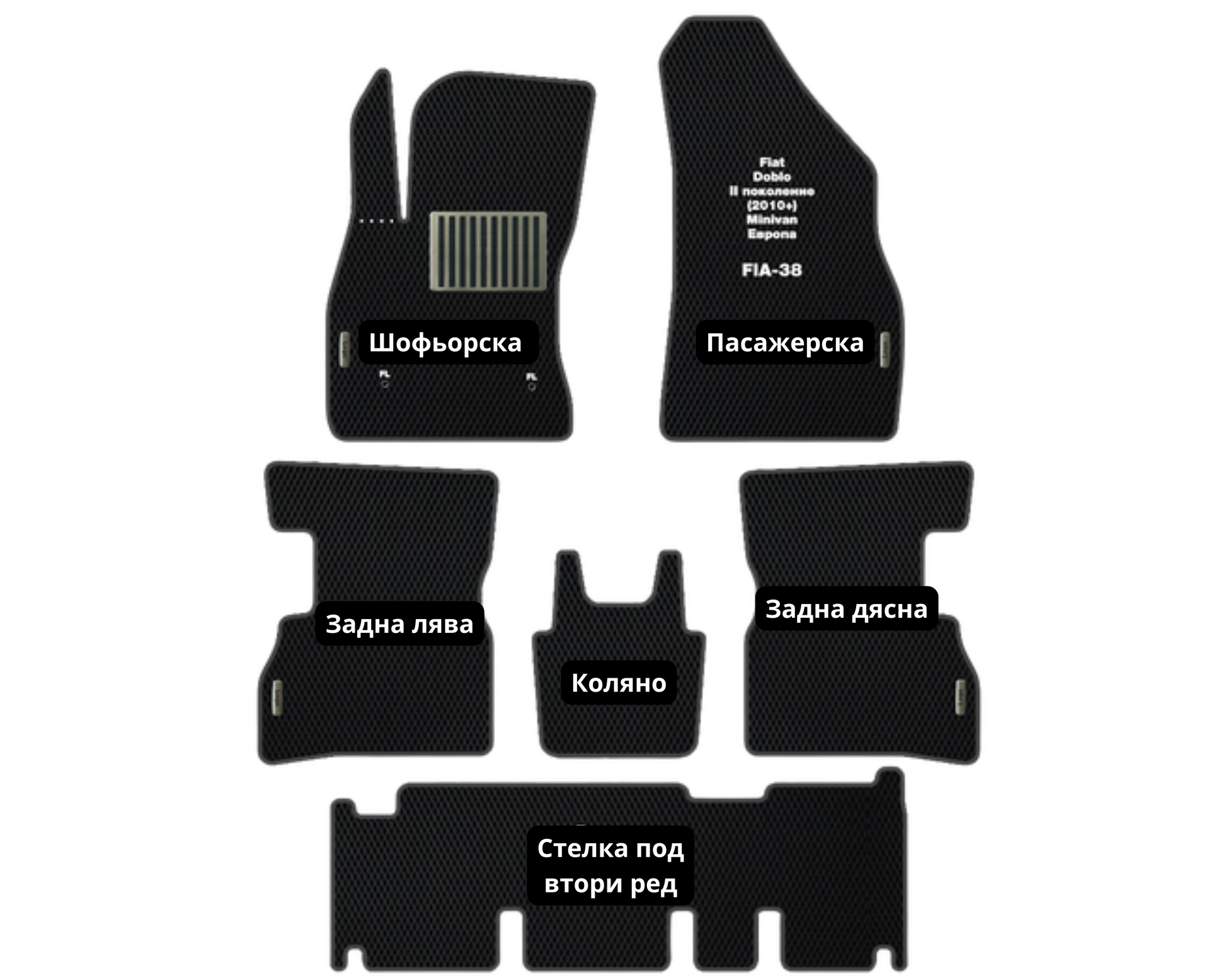 Fiat Doblo (2010-…) FIA-38 EVA floor mat set