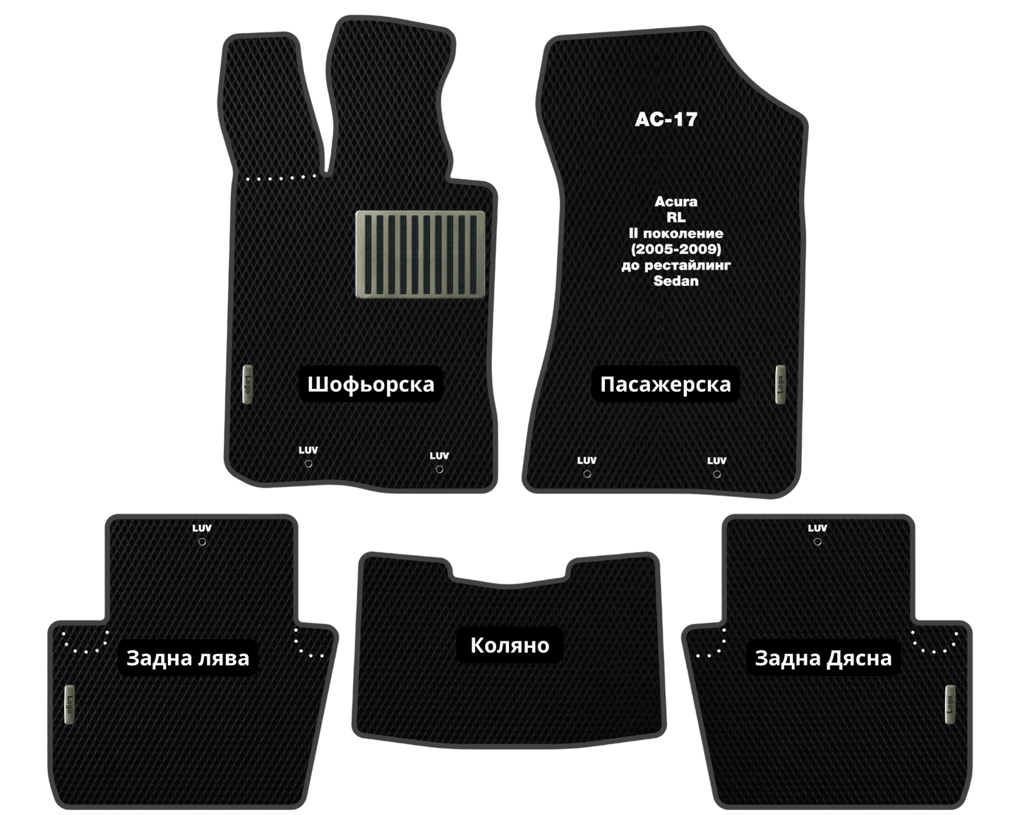 Премиум Стелки Acura RL (2005-2009) Седан II Поколение (Модел 2)