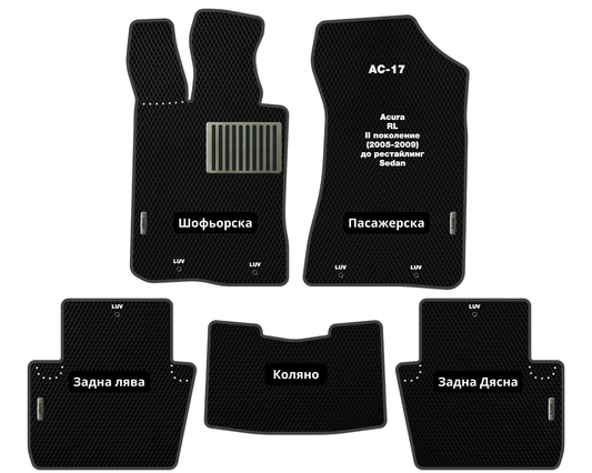 Премиум Стелки Acura RL (2005-2009) Седан II Поколение (Модел 2)