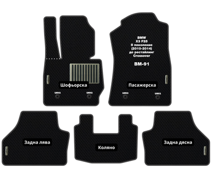 Премиум Стелки BMW X3 F25 (2010-2014) Кросовер II поколение