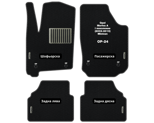 EVA Стелки Opel Meriva A (2002-2010) Минивен I поколение