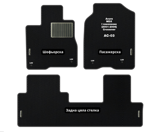 Премиум Стелки Acura MDX (2001-2006) Кросовер I поколение (Модел 1)