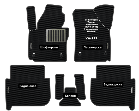 Премиум Стелки Volkswagen Touran (2010-2015) Миниван I поколение