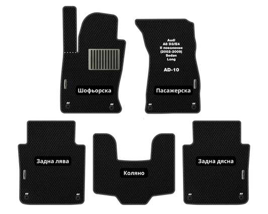 Премиум Стелки Audi A8 D3/E4 (2002-2009) Седан II поколение (Дълга база)