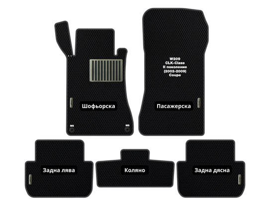 Премиум Стелки Mercedes-Benz W209 CLK-Class (2002-2009) Купе II поколение