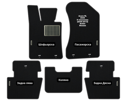 Премиум Стелки Acura RL (2005-2009) Седан II Поколение (Модел 1)