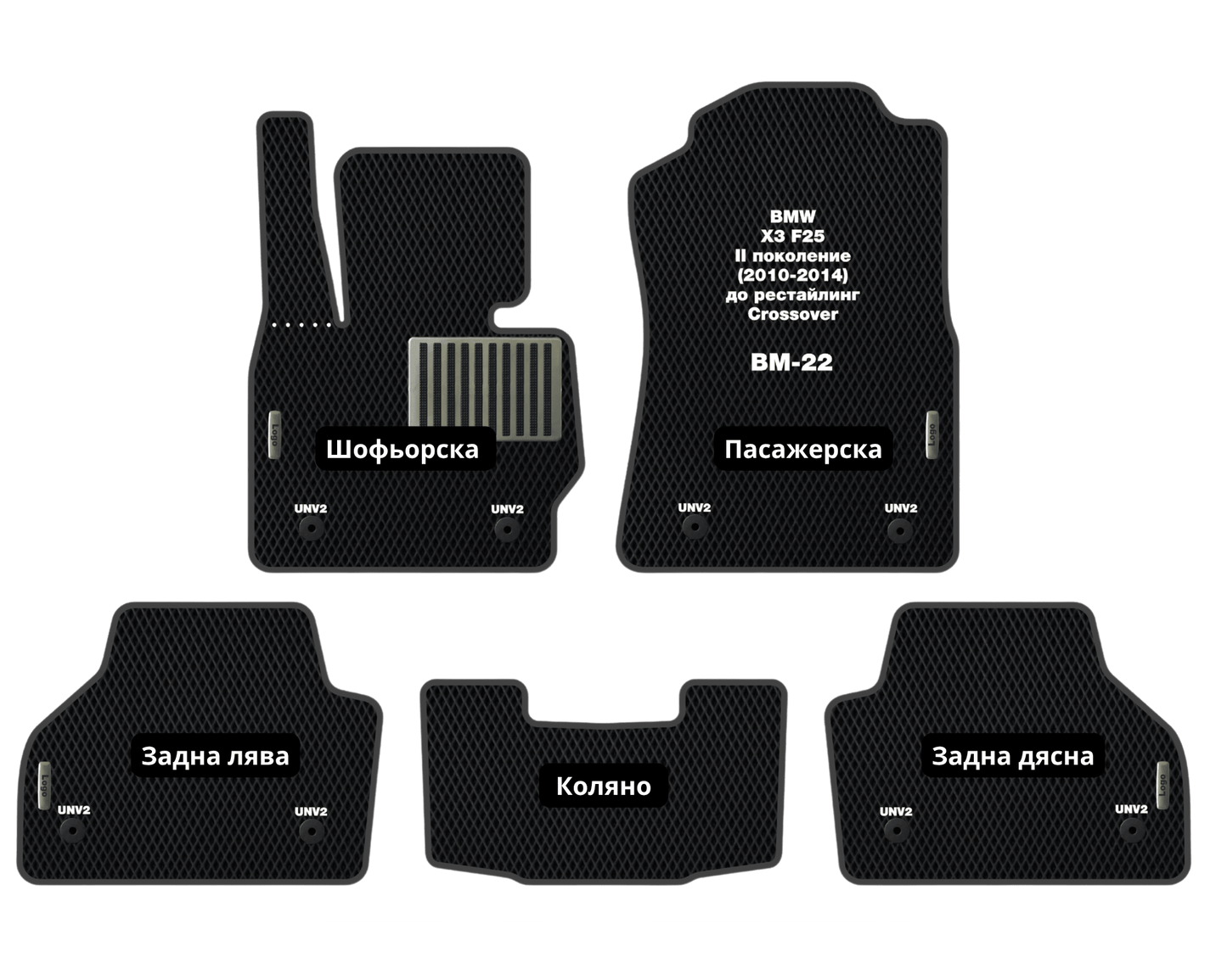 EVA Стелки BMW X3 F25 (2010-2014) Кросовер II поколение (Вариант 2)