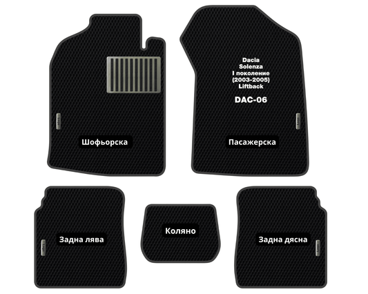 EVA Стелки Dacia Solenza (2003-2005) Лифтбек I поколение